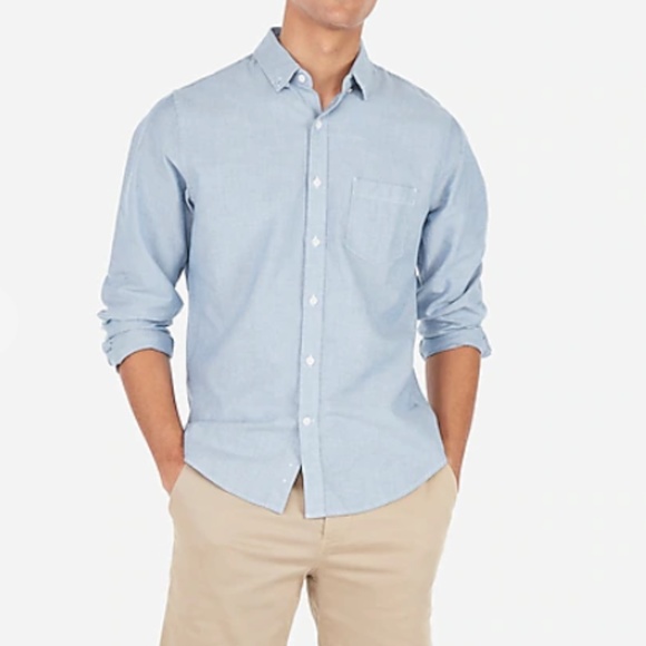 Express Other - Express Slim Solid Soft Wash Oxford Shirt - Size L